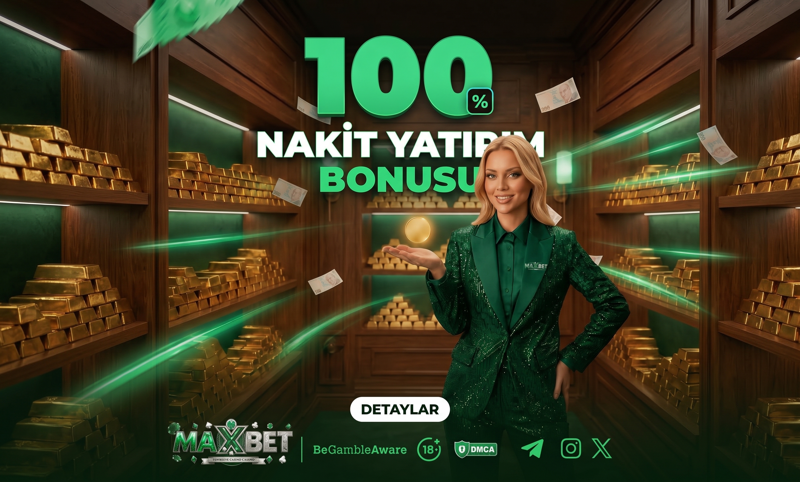 %100 NAKİT YATIRIM BONUSU